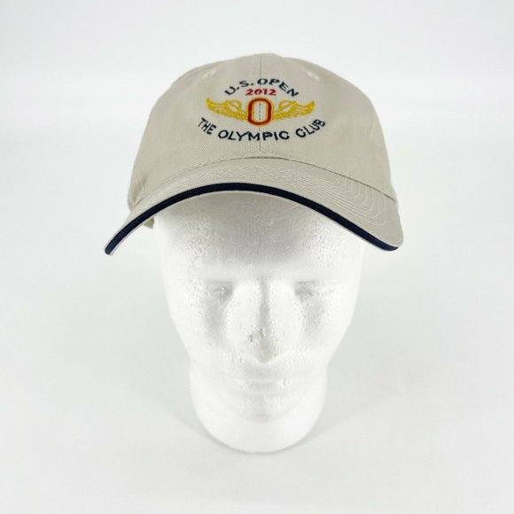 US Open 2012 Golf Olympic Club Hat CAP Adjustable Strapback USGA Light Tan - Picture 11 of 11